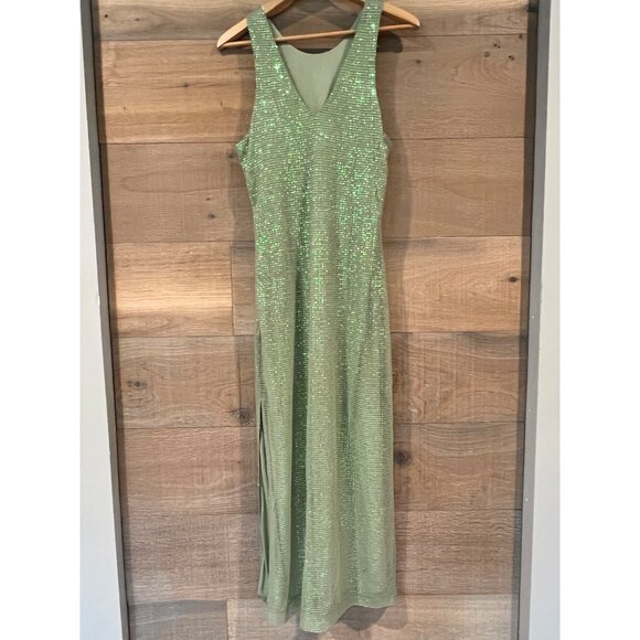 ByTimo WOMEN'S SEQUINS STRAP DRESS IN GREEN size M - Picture 7 of 9